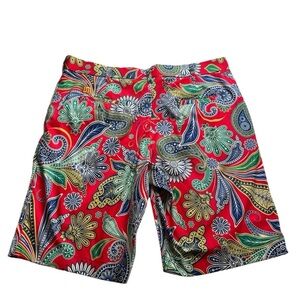 Loudmouth Golf Paisley Red Shorts Mens Size 38
